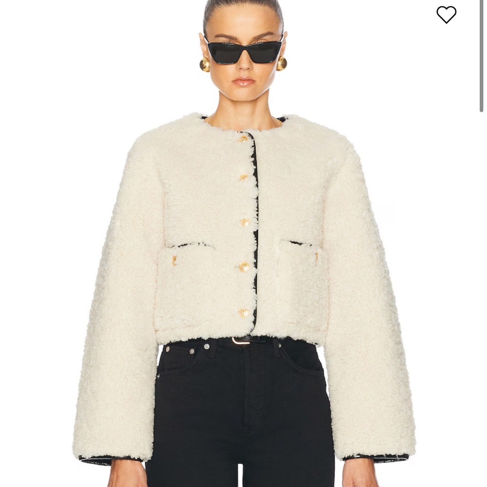 L'Academie By Marianna Pauchet Reversible Faux Sherpa Jacket